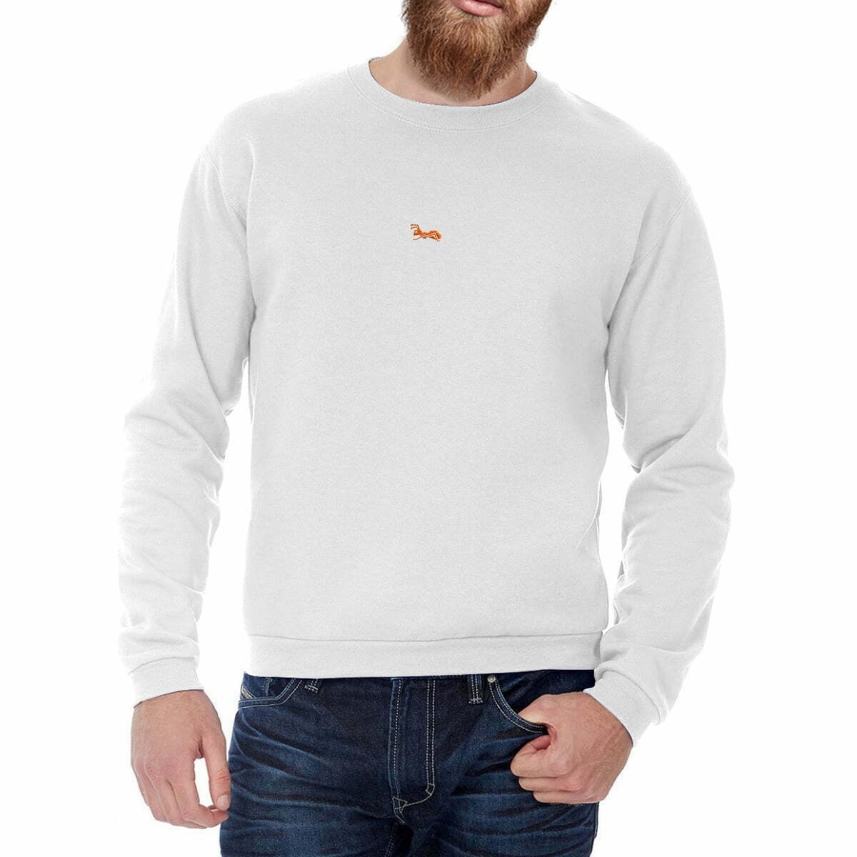 Sweatshirt mit Rundhalsausschnitt. Herren Pullover Sweatshirt mit Ihrem Logo oder Namen bestellen.